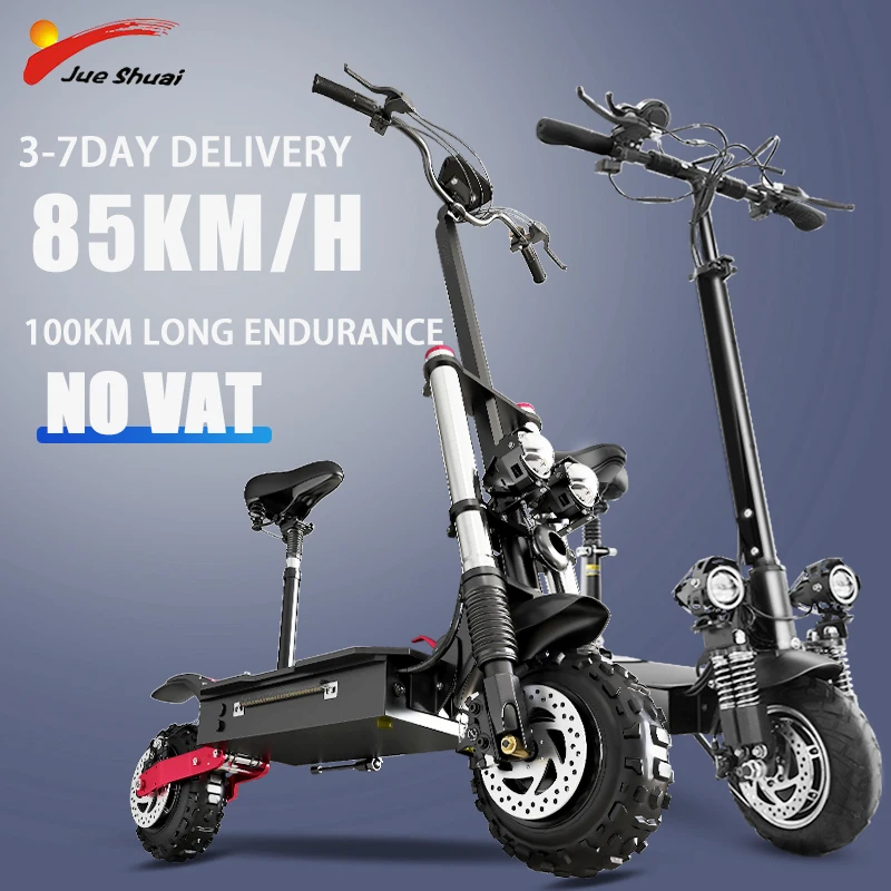 Jueshuai X60 60V 30Ah Electric Scooter 5600W Motor Off Road 11inch Tire