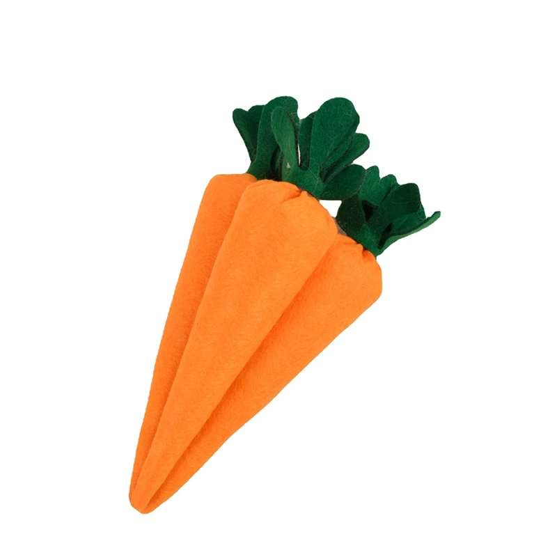 19cm Easter Ornament Carrot Fabric Bunny Carrot Simulation Vegetables for Home Table Decor Spring Easter Party Supplies Kids Toy food model,vegetable ornaments