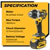 1800N.M Torque Brushless Electric Impact Wrench 1/2 Inch Cordless Socket Wrench Compatible With Makita 18V Battery Power Tools 2