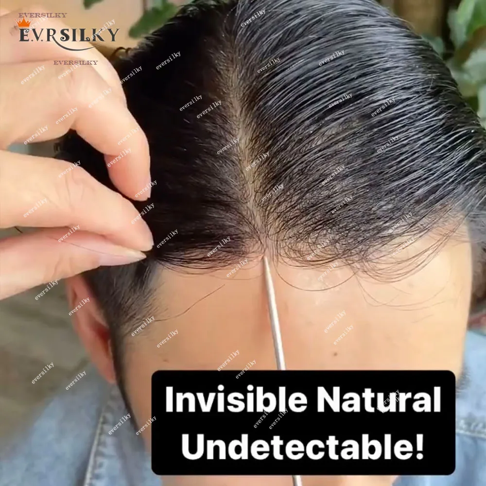 Human Hair Toupee 80% Density Super Thin Skin Prosthesis Undetectable Natural Hairline Mens Toupee Blonde Brown Gray Human Hair Replacement System