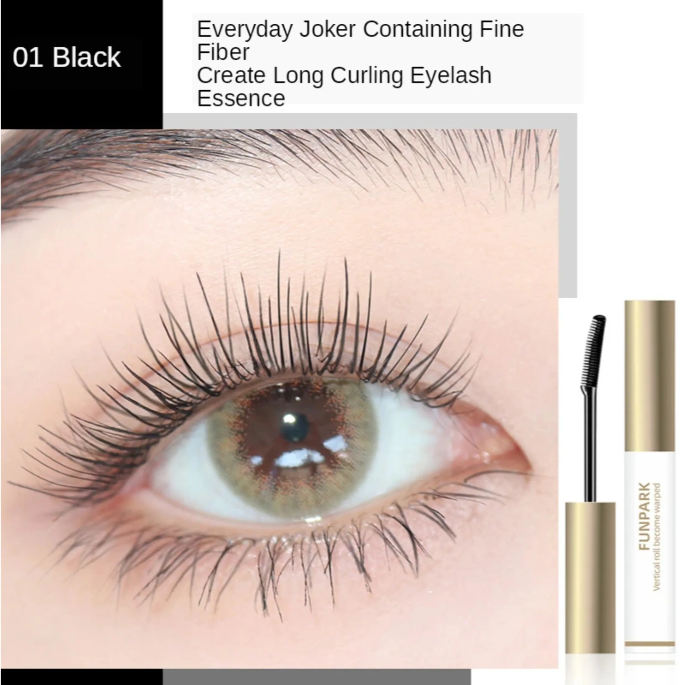 

Mascara Dazzle Long Slender Flat Brush Head Extremely Thin and Curly Waterproof Non Staining and Lasting Clear Косметика