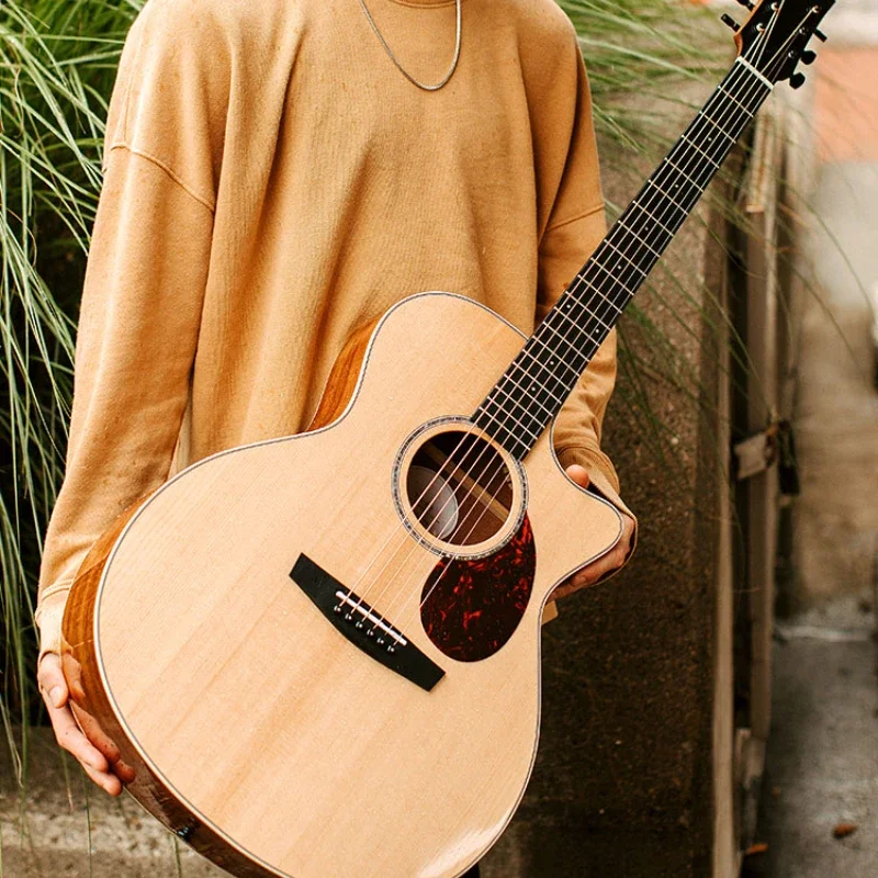 

Q1m Guitar Beginner Entry Finger Playing/Playing Folk Ballad Veneer Guitar 41-Inch GA Barrel Electricity Box