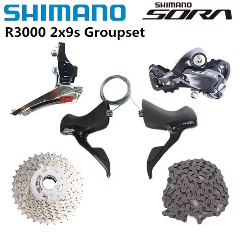 SHIMANO SORA 9s R3000 セット S811add255b604efe8da57f80dda40