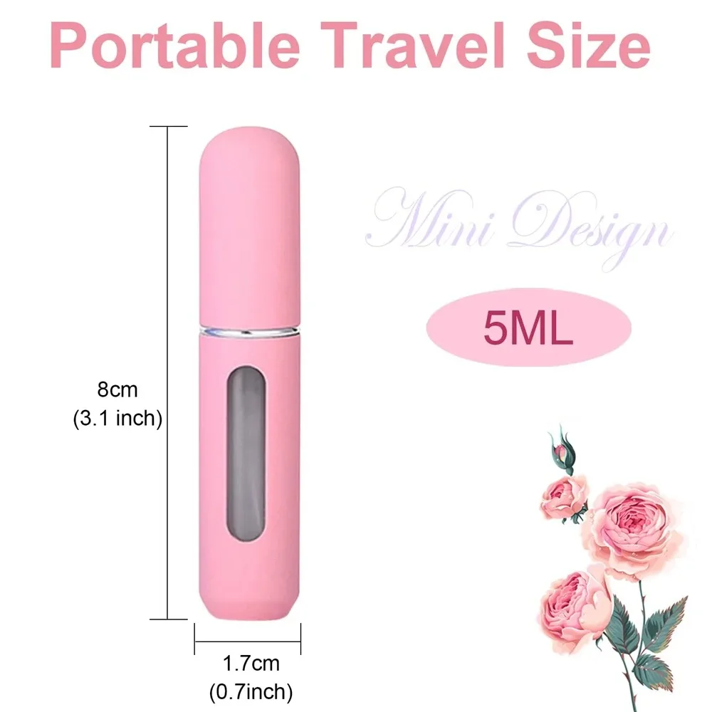 5ml Mini Perfume Atomizer Candy Color Spray Bottle Spray Bottling Dispenser Portable Refillable Spray Bottle Cosmetic Bottle