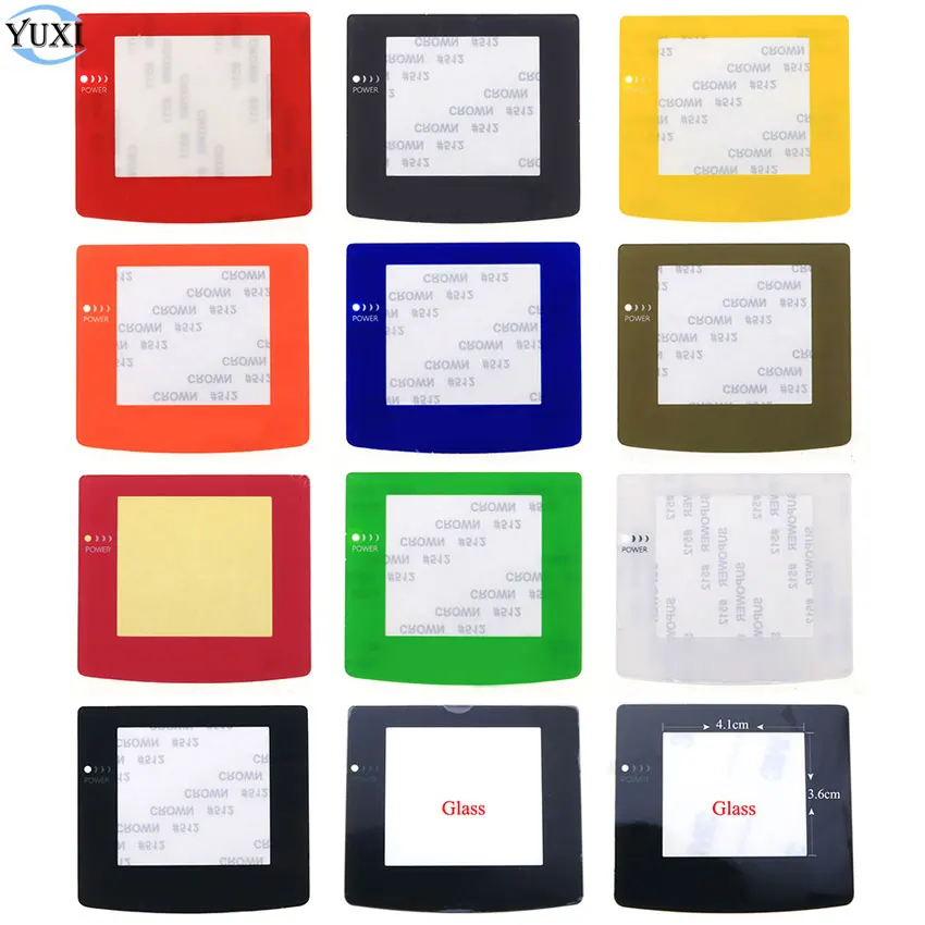 

YuXi Plastic & Glass Screen Lens Mirror For Gameboy Color for GBC Console LCD Screen Lens Protector Cover