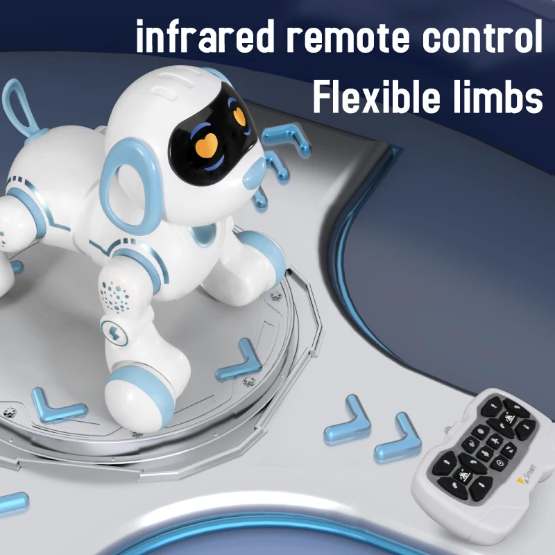 Funny RC Robot Electronic Dog Stunt Dog Voice Command Touch-sense Music Song for Boys Girls Children's Toys 6601
