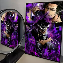 Waterproof HD Anime Art Poster - Self - Adhesive Fade - Resistant Wall Decor - 50X70cmNoframe (Black4)