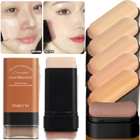 2IN1 Rubber Foundation Stick Waterproof Oil-control Face Base Makeup Nourishing Lasting Concealer Foundation Cream with Brush 1