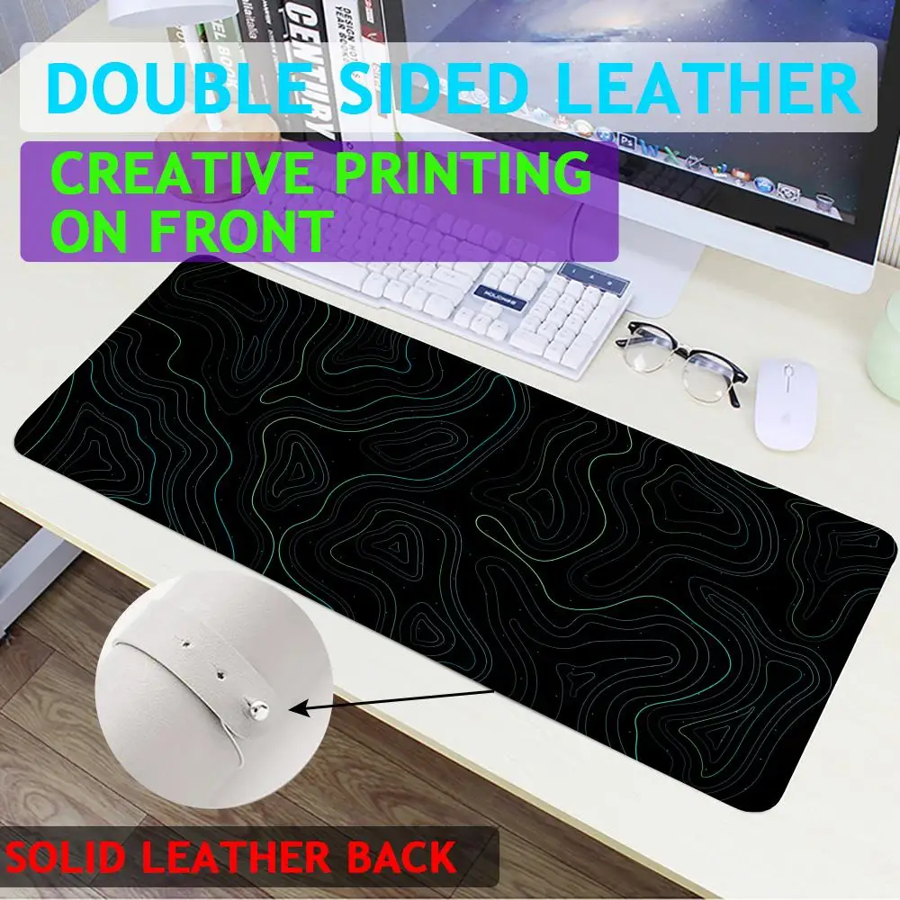 

Simple line print Mouse Pad Large Computer Mouse Pad Gaming Mouse Pad Waterproof PU Leather Mouse Pad