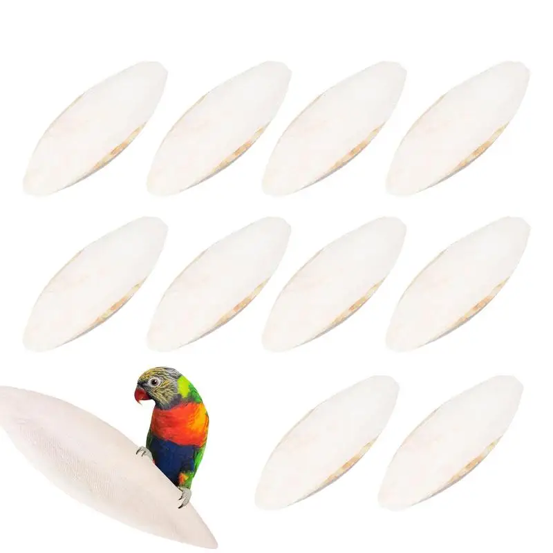 Parrot Toy Bird Toy Bird Cage Accessories Pet Mineral Supplement 10pcs Cuttlefish Bone Natural Cuttlebone Parrot Chew Toys Parrot Calcium Supplements for Bird Cockatiel Parakeet