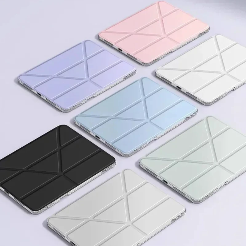 Smart Fold Leather Acrylic Back Cover