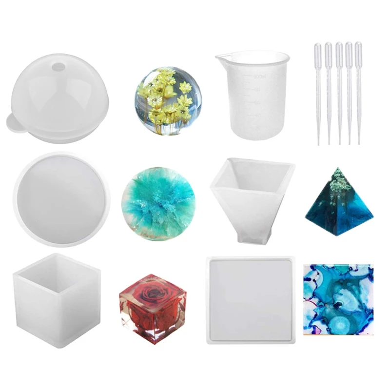 

Epoxy Resin Molds Resin Mold Resin Silicone Molds with Mixing Cup