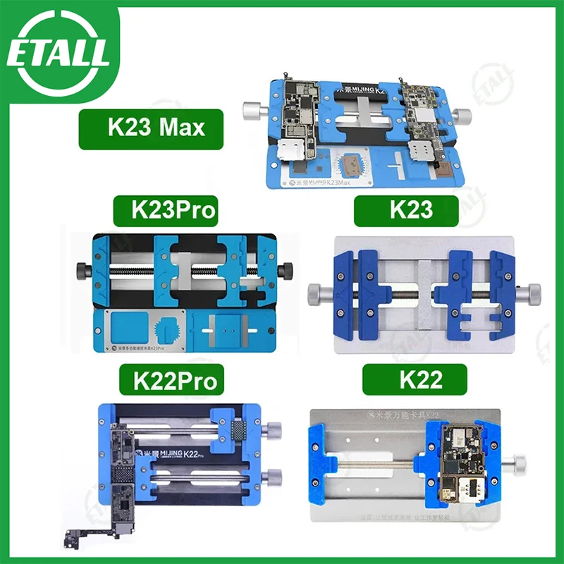 

Mijing K22/K22Pro/K23/K23Pro/K23Max Aluminum Alloy Motherboard Repair Fixture For Mobile Phone CPU Chip PCB Soldering Repair
