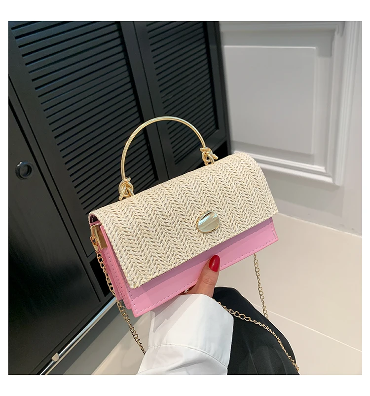 Fashion Pu Hasp Ladies Top-Handle Bags Braid Design 2024 New Brand Shoulder Bags for Women Free Shipping Bolsas Femininas