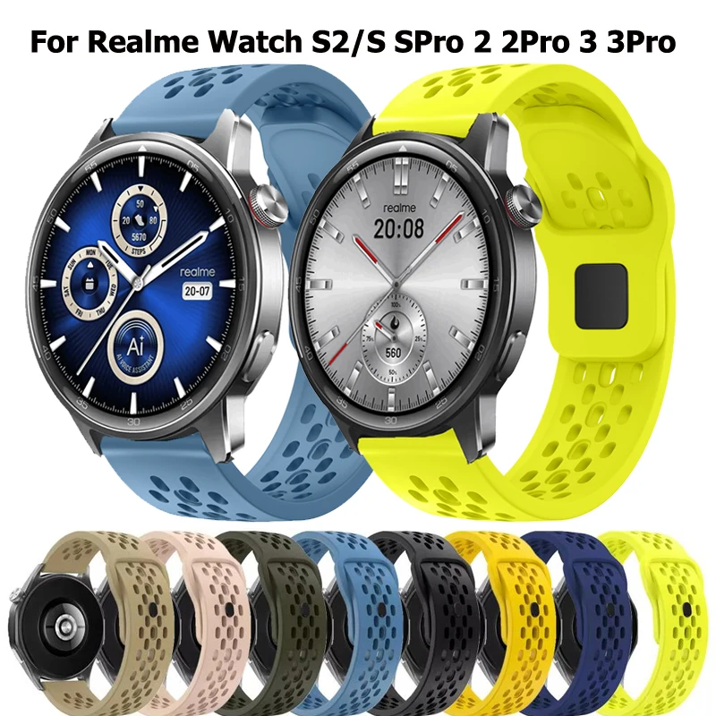 Realme S2 Strap Reloj Realme Watch S 22mm Breathable Silicone