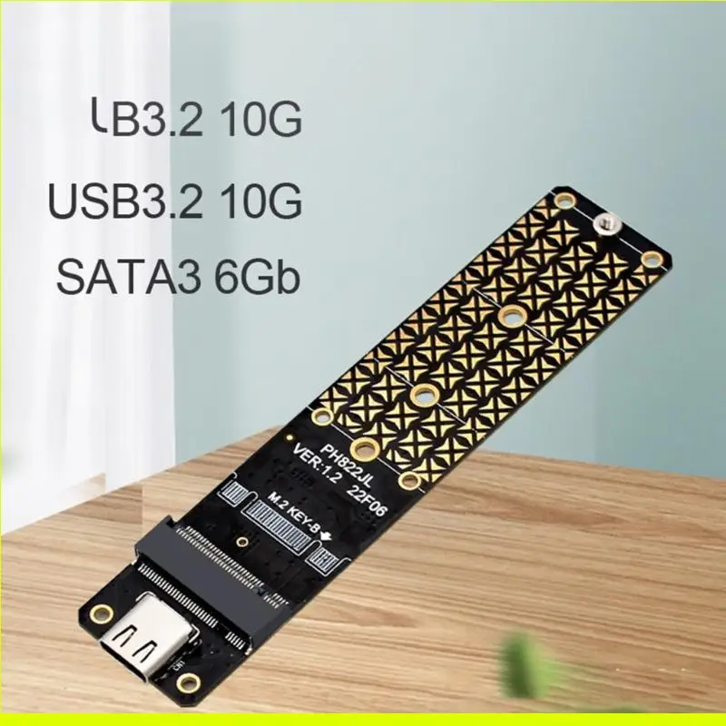 SZSU M.2 NVME USB 3.2 Adapter M.2 B Key 10Gbps Solid States Disk Type C Hard Drive Converters for 2230/2242/2260/2280