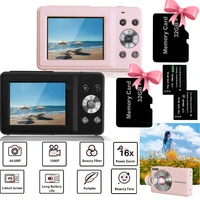 HD 1080P 2.4 inch 44MP Digital Camera Rechargeable Cameras with 16x Zoom Compact Camera for Kids Children Beginner Camera