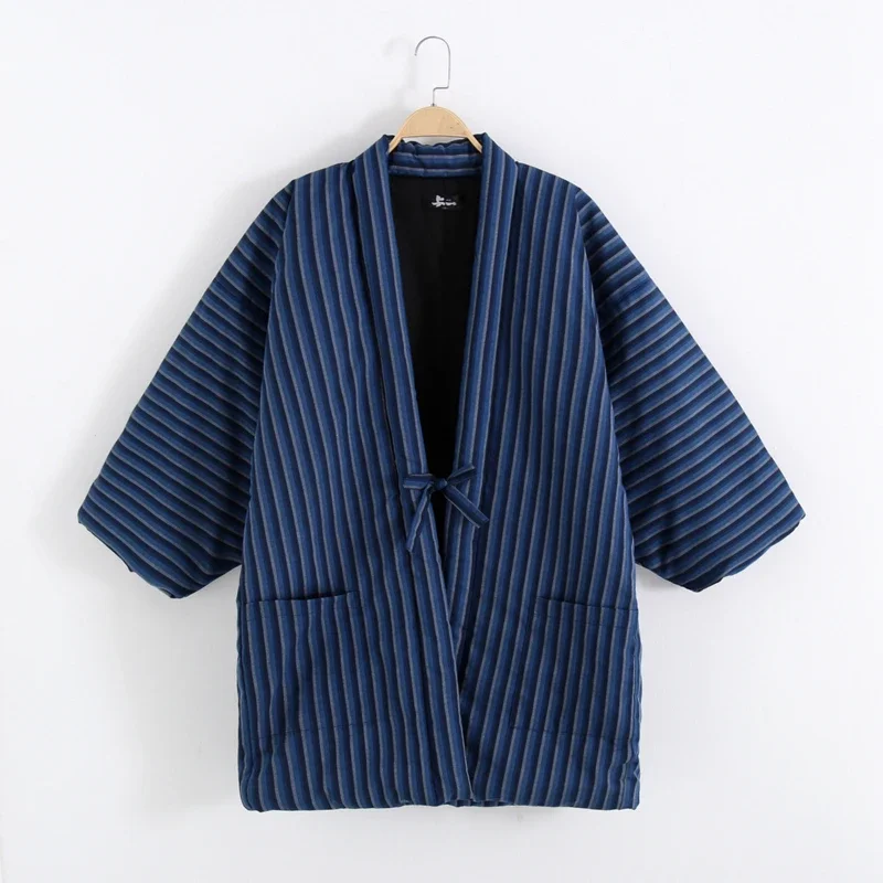 Japanese Kimono Cardigan Hanten Jackets Coats Kimono Winter Cardigan Haori Women Warm Thicken Yukata Men Japanese Vintage