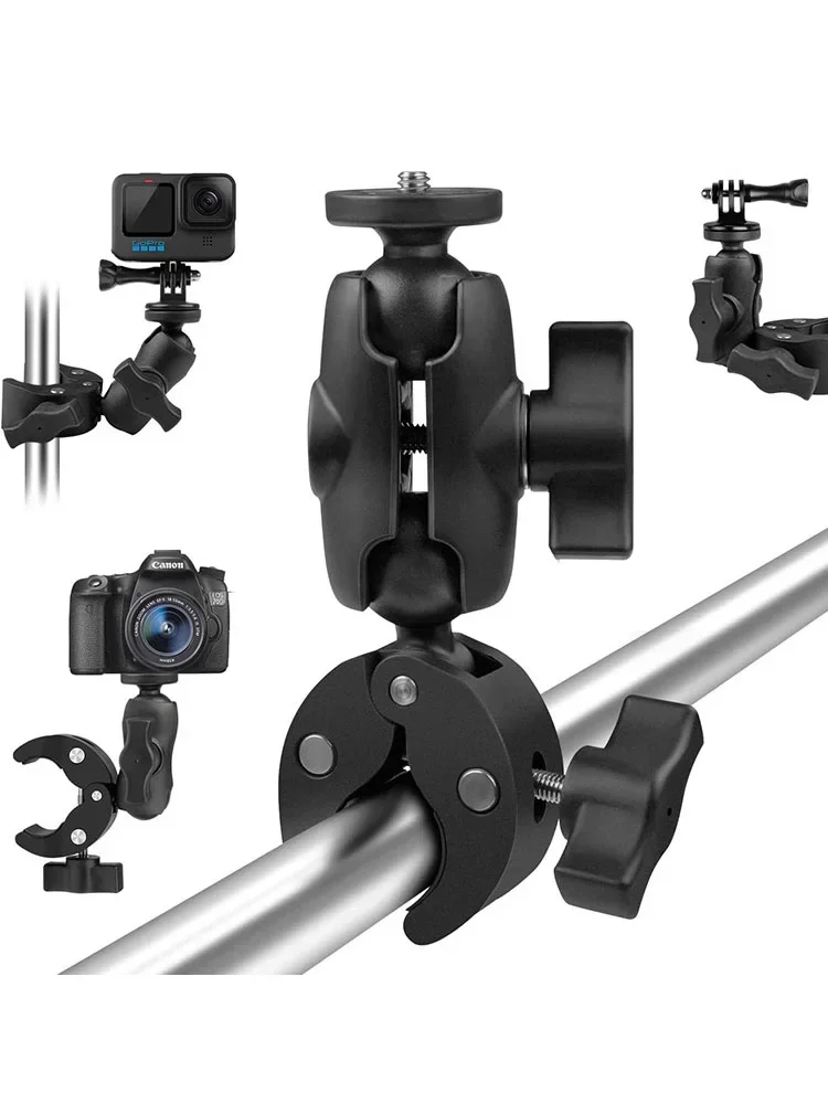 Versatile Double Socket Arm Clamp with Strong Clip