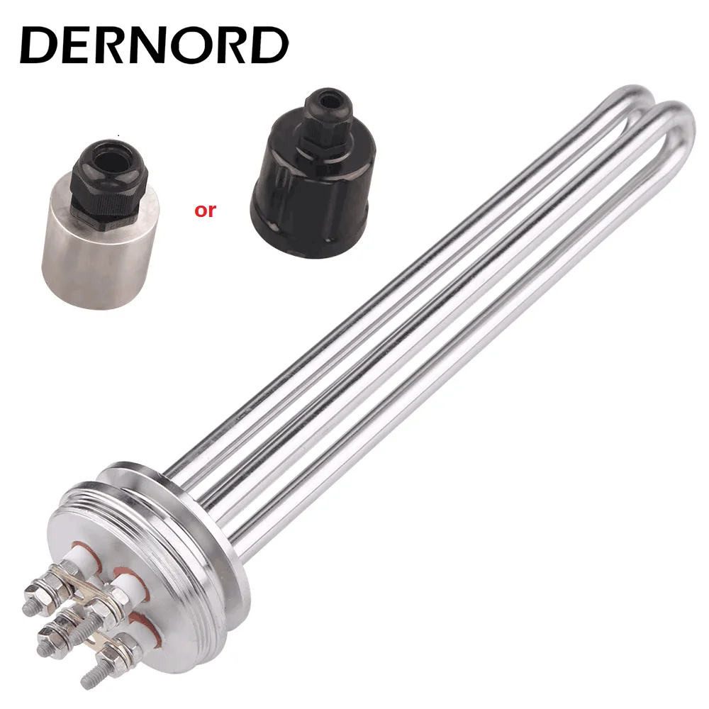 DERNORD 1.5 Inches Immersion Tri Clamp Tubular Heating Element 220V 2500w/3500w/4500w Brew Resistance Heater Water water heating rod,electric water heater device,cartridge heaters