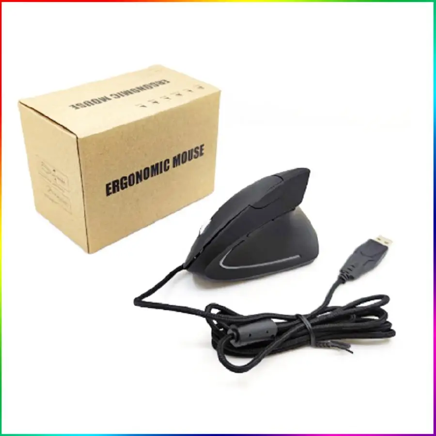 

Ergonomic Vertical Wired Mouse Adjustable DPI Wired 5 Keys Mouse Right Hand