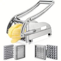 1pc manual stainless steel vegetable slicer -430 level square blade potato cucumber slicer, multifunctional kitchen tool