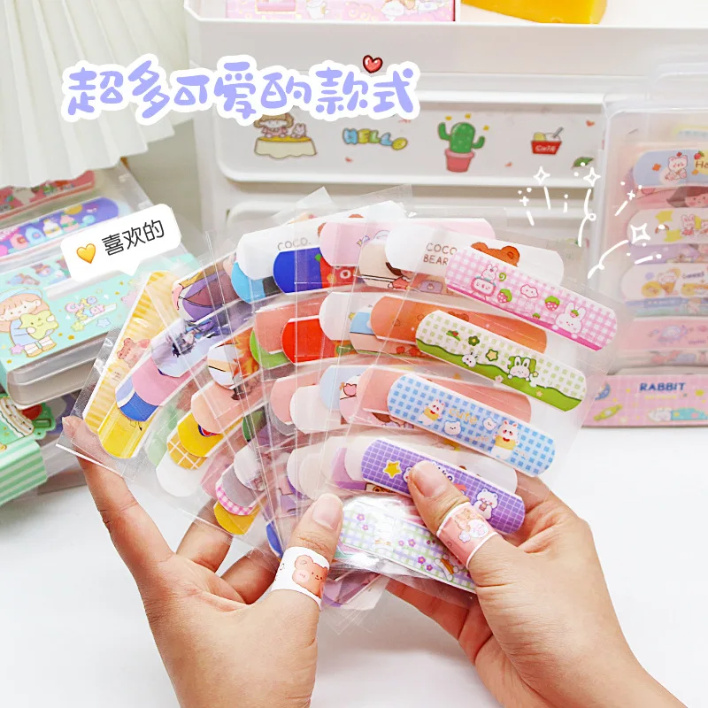 

80pcs/set Cute Cartoon Band Aid Bandage Hemostatic Sticker Breathable Waterproof Bandages First Aid Emergency Kit for Children