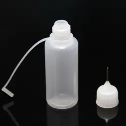 10ml 30ml Plastic Squeezable Tip Applicator Bottle refillable Dropper Bottles with Needle Tip Caps for Glue DIY