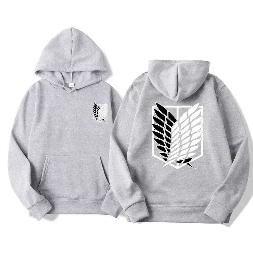 Attack on Titan Anime Pattern print Hoodie Men Women Streetwear Pullover Harajuku Shingeki no Kyojin Sweatshirt Loose breathable 2
