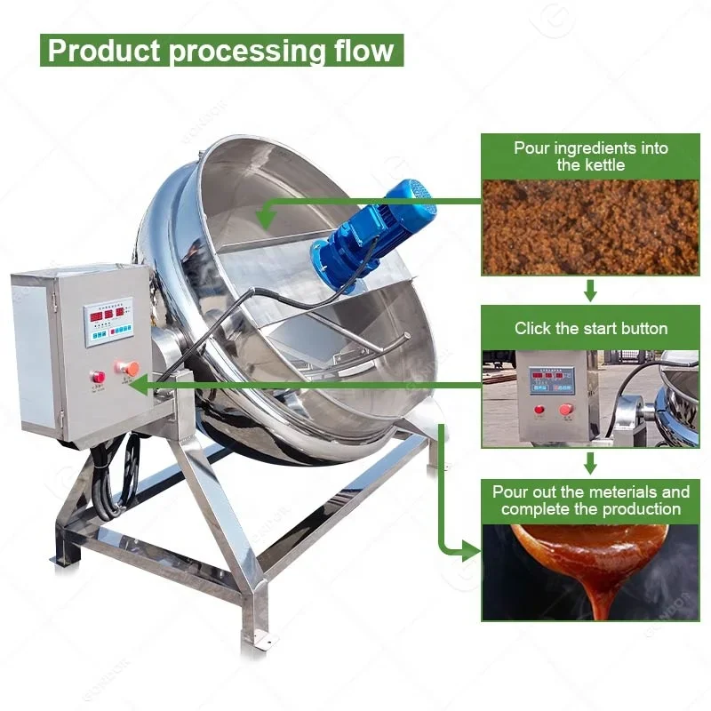 Electric High Pressure Double Stirring 100 Cooker Grade Planetary Mixer Jacket Pot Food Cook Boiler For Meat