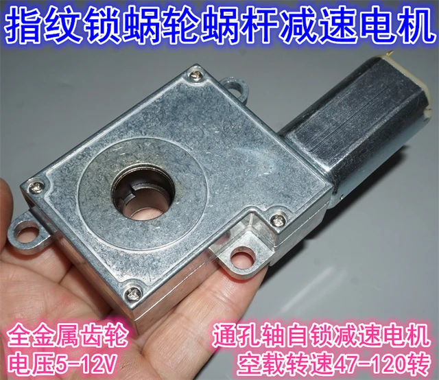 Motoriduttore A Vite Senza Fine 12V - Alta Coppia, Con Encoder, Velocità 10-100 RPM, Autobloccante, Per Progetti Fai Da Te - 7