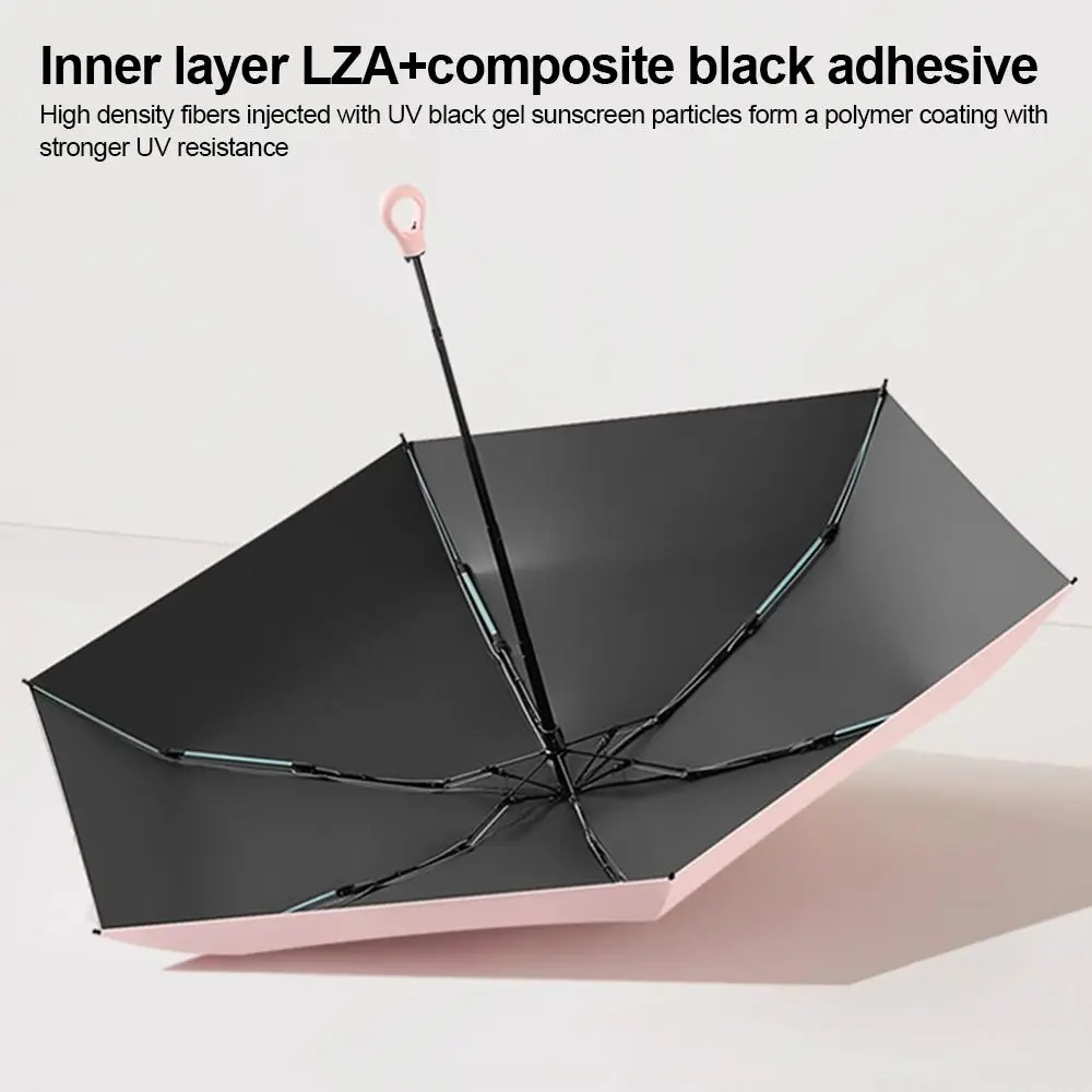 Enhanced Title: Compact UPF50+ UV Protection Pocket Umbrella - Ultralight Portable Sun Shade Parasol