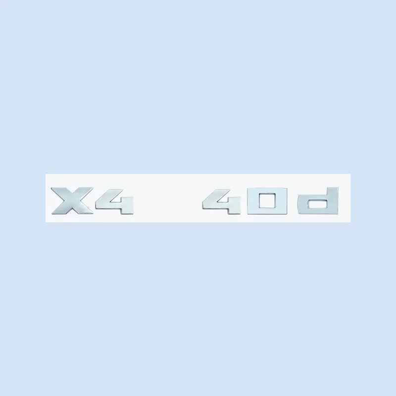 Chrome Black 3D Letters M X4M40i X4M40d X4M50d X4 M40d M40i ABS Emblem for X4 Series F26 G02 Car Trunk Decals Logo Sticker 6