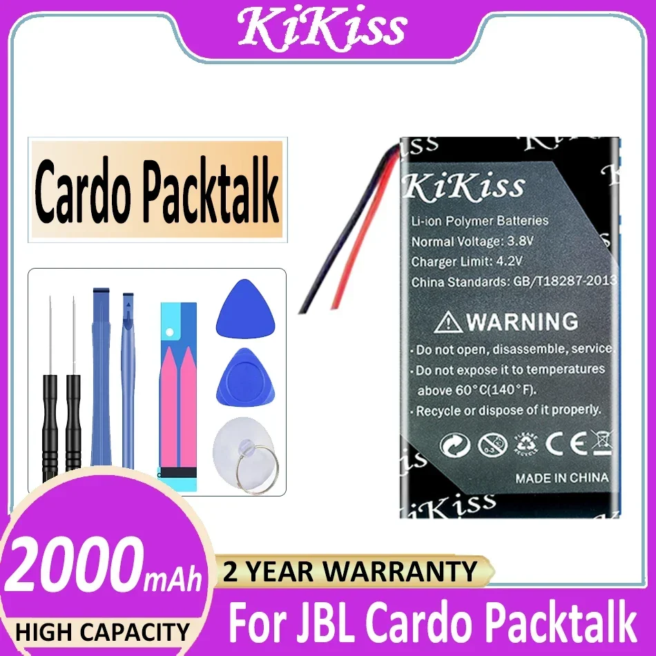 

KiKiss Battery 2000mAh For JBL Cardo Packtalk Digital Bateria