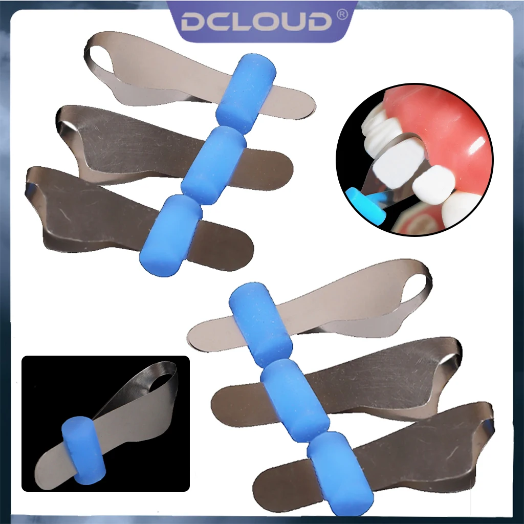 

10Pcs/Box Dental Twin Anterior Matrix Metal Matrices Matrice Orthodontic Sectional Contoured for Teeth Care Dentistry Materials