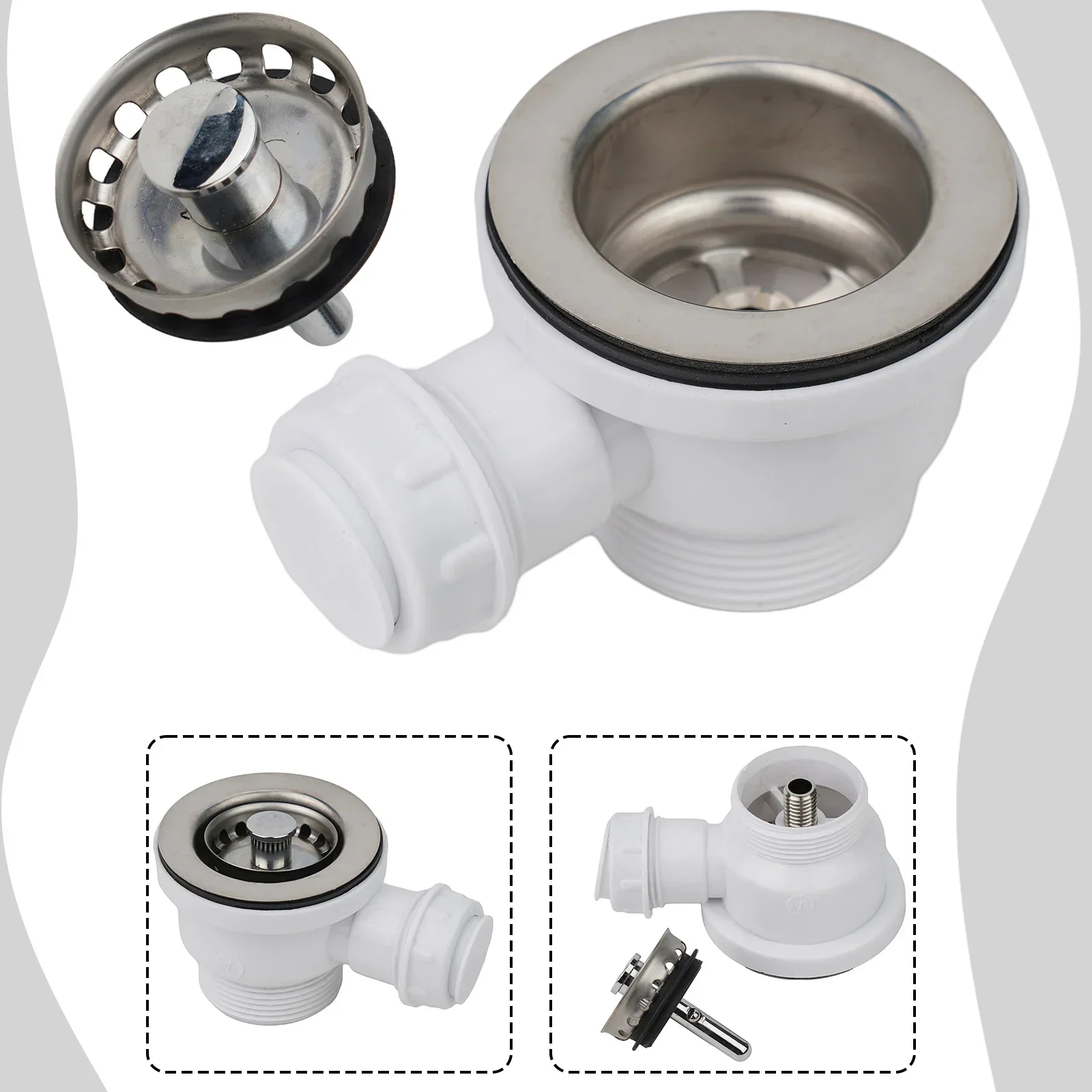 1 Pc Stainless Steel Kitchen Sink Strainer
