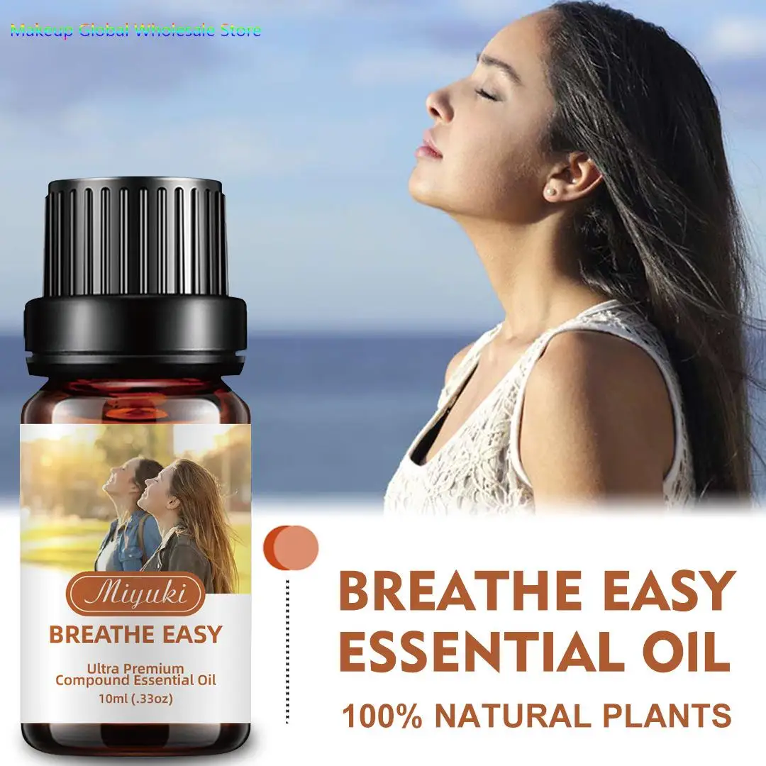 3Pcs*10ml Breathe Easy Ultra Premium Compound Essential Oil Smooth Breathing Oil Refreshing Nasal Breathing Conditioning
