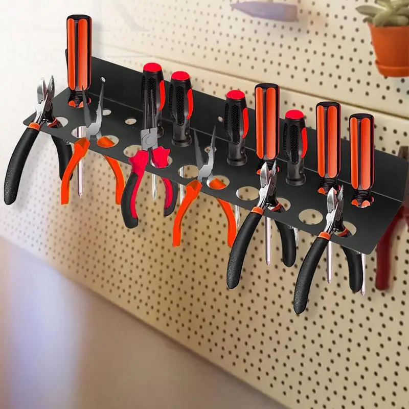 Screwdrivers Organizer Metal Wall Mounted Pliers Hanger Shelf Hand Tool Storage Organization Rack Pliers Holder Tool For Garage