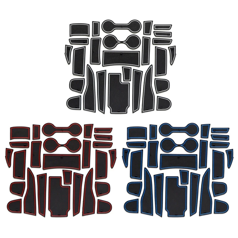 

Interior Non-Slip Anti Dust Cup Holder Center Console Liner Mats 15-pcs Set