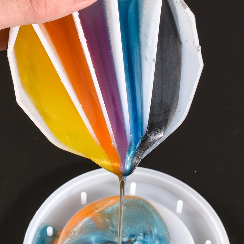 Pour Split Cup Silicone Epoxy Mix For Paint Pouring Cups DIY Acrylic Paint Resin Mold Fluid Art Split Cups Jewelry Making Tools