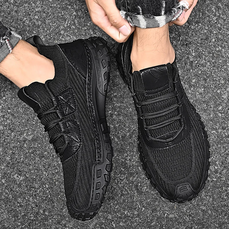 Men Casual Sneakers Breathable Mesh Shoes Men's Non-Slip Outdoor Hiking Shoes Climbing Trekking Shoes Zapatos Hombre Running 5