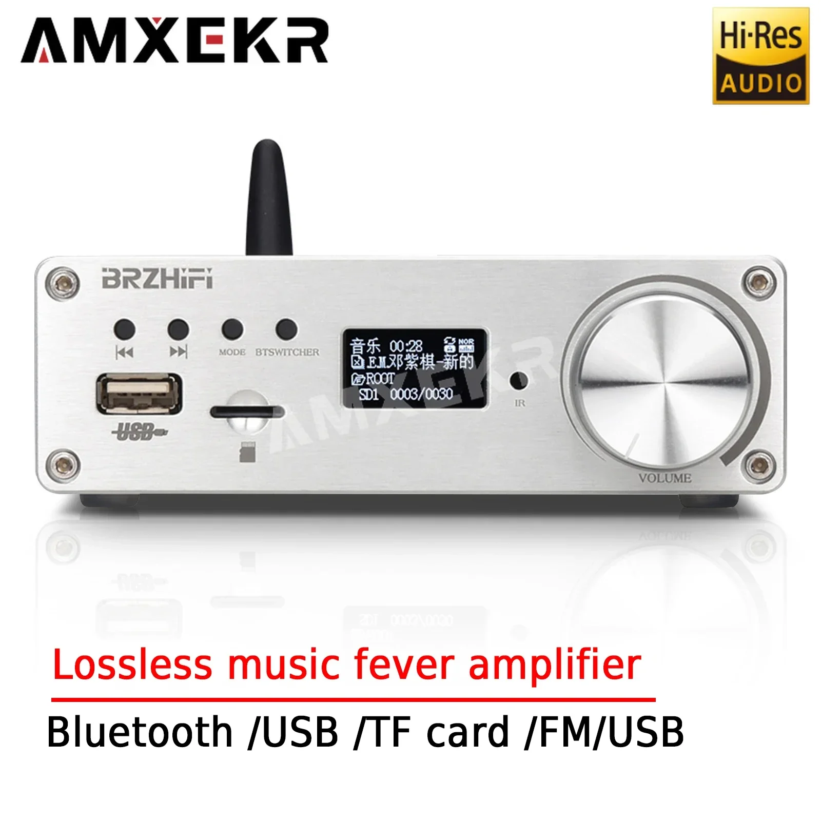 

AMXEKR усилитель мощности без потерь музыки Bluetooth /USB /TF карта/FM/USB цифровое воспроизведение аудио декодирования