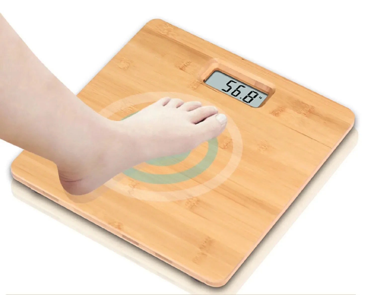 Scale Fall-proof Wood Body Weight Household Precise Smart Body Fat Scale Electronic Weighing Scale LED Digital Bathroom Scale