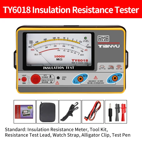 NJTY Pointer Multimeter Type Insulation Resistance Tester Megohmmeter Voltmeter 100250500