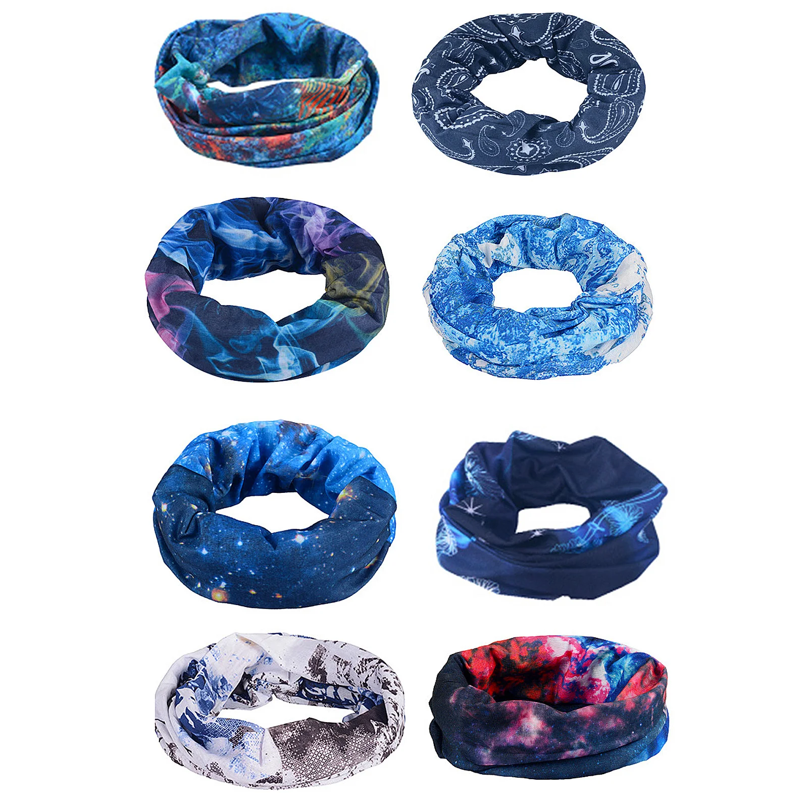 

8pcs Multipurpose Masks Custom Face Mask Versatile Bandanas for Cycling Hiking for Men Women