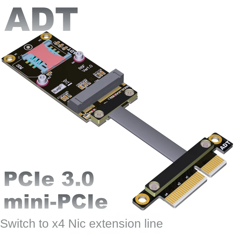 

PCIe x4 extension cable to mini PCIe wireless network card MPCIE cable PCIe3.0x1 gen3 8G/bps