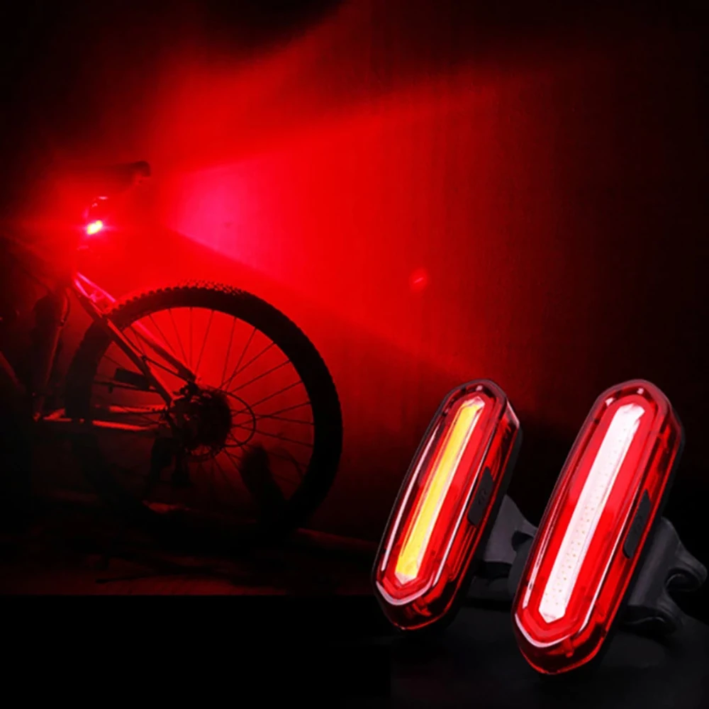 Fanale posteriore per bicicletta Ciclismo notturno Ricarica USB esterna Impermeabile Luce singola Mountain Bike Spia a LED Accessori per bici - immagine 3