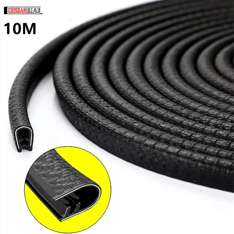 Premium Car Door Edge Guards U-Shape Rubber Seal Protector Clips