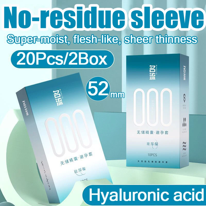 Ultra-thin 000 Condoms Hyaluronic Acid Natural Latex Non-reservoir Condom Male Adult Sex Toys Penis Sleeves Для Мужчин 18+ 2