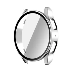 Premium Tempered Glass Screen Protector with Protective Case - Galaxy Watch 6 40mm (Silver)